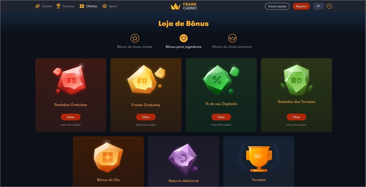 Bónus do casino Frank